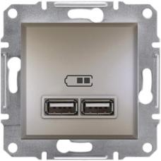 USB розетка 2,1A Asfora бронза EPH2700269