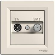 Розетка TV-SAT индивидуальная (1 дБ) Asfora Кремовый