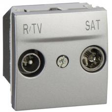 Розетка телевизионная ТV-R/SAT Schneider Electric Unica алюминий MGU3.454.30