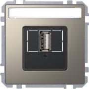 Розетка USB 2.0, одинарный, Schneider Merten D-Life Никель