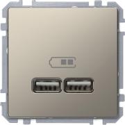 Розетка USB двойная зарядное устройство Schneider Merten D-Life Никель