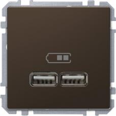 Розетка USB двойная зарядное устройство Schneider Merten D-Life Мокко