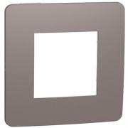 Рамка 1-постовая, шоколад/белый, Schneider Unica New Studio Color (NU280216)