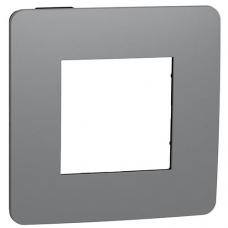 Рамка 1-постовая, дымчато-серый/антрацит, Schneider Unica New Studio Color (NU280222)