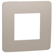 Рамка 1-постовая, песочный/белый, Schneider Unica New Studio Color (NU280226)
