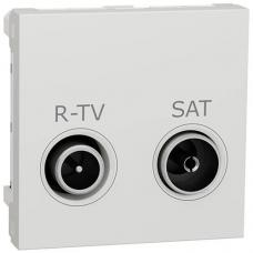 Розетка R-TV/SAT, оконечная, белый, Schneider UNICA NEW (NU345518)
