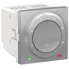 Термостат электронный, 8А, встроенный термодатчик, алюминий, Schneider UNICA NEW (NU350130)