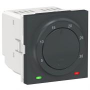 Термостат электронный, 8А, встроенный термодатчик, антрацит, Schneider UNICA NEW (NU350154)