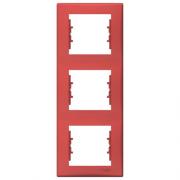 Рамка на 3 поста вертикальная Schneider Sedna SDN5801341 красный
