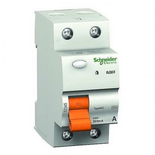 Schneider Electric Дифференциальный выключатель (УЗО) ВД63 2P 63А 300 мА (11456)