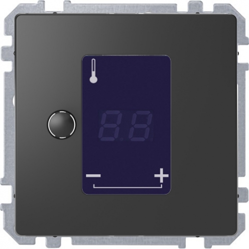 Универсальный терморегулятор с сенсорным дисплеем, Schneider Merten D-Life Антрацит